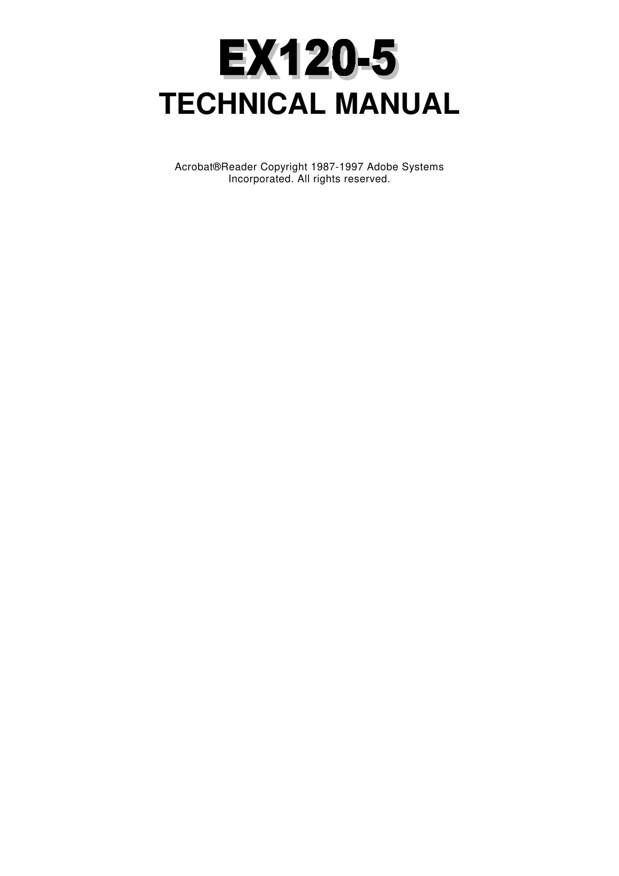 EX120-5 HITACHI Technical Manual